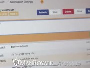 Preview 3 of ManRoyale Guy caught masturbating online by bf