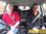 Preview 5 of Fake Driving School Back seat pussy squirting and creampie for art student
