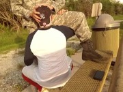 Preview 4 of Soldier fucks soccer player (anonymous uniform army marine bareback cum outdoor)
