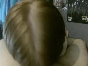 Preview 4 of Cute Redhead Give a Good POV Deepthroat Blowjob and Swallows