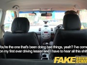 Preview 2 of Fake Driving School Stunning blonde gets deep internal creampie on first le