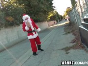 Preview 1 of WANKZ- Homeless Santa Fucks Wendie