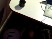 Preview 3 of SHE SUCKS DICK UNDER THE TABLE. HE LOVES DIRTY DICK