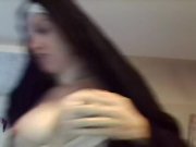 Preview 4 of suora impara a succhiare il dildo-deepthroat nun