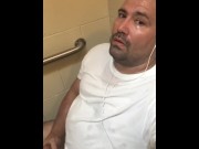 Preview 2 of Gym Teacher Jerks Off In Boys Bathroom