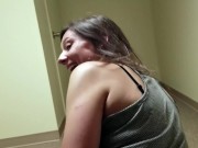 Preview 1 of Public Fucking in the Office Stairwell with Messy Creampie