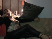 Preview 6 of Leather pants smoking