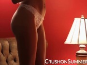 Preview 2 of CrushGirls - Summer Brielle strips and rubs her pussy
