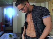 Preview 4 of Maskurbate Naught Prof. Watches Str8 Student Jerk Off!