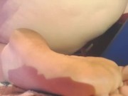 Preview 5 of Watching porn making me fuck my black dildo