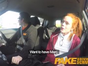 Preview 5 of Fake Driving School Cute redhead Ella Hughes fucks and eats instructors cum