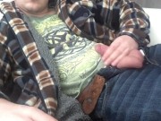 Preview 1 of Soft to Hard! Cock and Balls hanging out of my Jeans to show off!