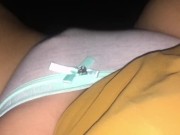 Preview 5 of 19yr amateur playing with dripping wet pussy in the car and cumming hard