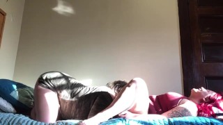 Tribbing, hitachi ride, lesbian dorm sex