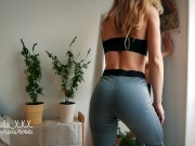Preview 1 of Quickie in Yoga Pants - old video we found :) - Leolulu Amateur