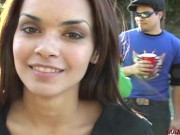 Preview 4 of College girl Daisy Marie goes slutty with her girlfriends at frat party