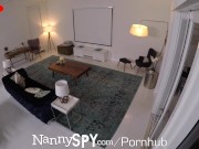 Preview 1 of NannySpy Sneaky nanny Anastasia Knight new years eve fuck by HUGE dick