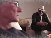 Preview 3 of 2 girls fuck 2 Old Men and Swallow their cum on chirstmas day