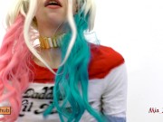 Preview 1 of SUICIDE SQUAD - HARLEY QUINN Cosplay throat FUCK and snal creampie eating.