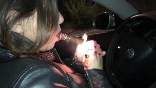 Cigar inhale in the car fullvideoonsale