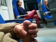 Preview 1 of Stranger Jerked and suck me in the train