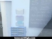 Preview 4 of InnocentHigh - Horny Cheerleader Paid To Fuck Bullied Nerd