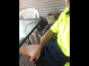 Preview 4 of Aussie Tradie Soft Piss On Smoke Break