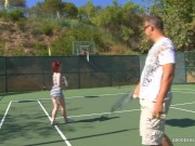 Preview 3 of 800DAD - PAWG Jaye Rose Slam Fucked on Tennis Court
