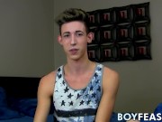 Preview 1 of Horny twink Blake Mast gets to masturbate at home for real