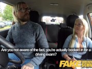 Preview 1 of Fake Driving School Busty blonde Barbie Sins wants learners cum on test