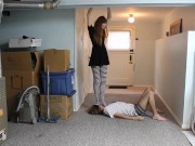Preview 5 of Black (& White) & Blue All Over | Ballbusting & Trampling
