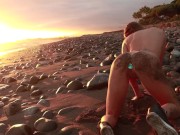 Preview 6 of Public Beach Tease With Buttplug