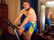 Preview 1 of Sexy boy no hands cum on bike