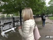 Preview 6 of Short haired blonde Katie Hill loving her first time fuck in public