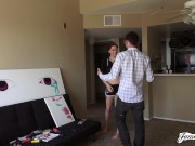 Preview 1 of Skinny Red Head Teen Gets Fucked Hard And Rough At Home By James Dean
