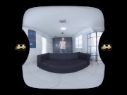 Preview 2 of After peeing her pants Foxie strips out of them in vr porn movie