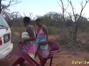 Preview 2 of wild outdoor african fuck party