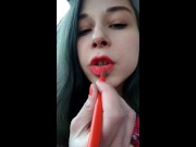 Preview 3 of Public Blowjob while driving | Random Hot Girl on the road Roleplay