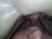 Preview 5 of Redhead Destiny Reed creampie Cleanup and Swallow by hubby