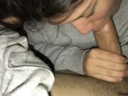 Preview 1 of Amateur Girlfriend First Swallow on Camera!