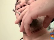 Preview 6 of Bearded straight jock tugging and wanking his big dick solo