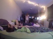Preview 6 of Fucking my GF with my BF, total Amateur and we forgot cam was on.cheers!!