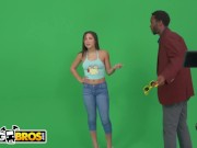 Preview 2 of BANGBROS - Abella Danger Struggles To Act And Then Takes A Big Black Dick