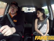 Preview 4 of Fake Driving School Rough back seat fuck for petite infatuated learner