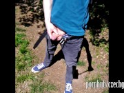 Preview 3 of teen boy - horny - outside - piss - wank :-)