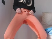 Preview 5 of Pee in my orange jeans