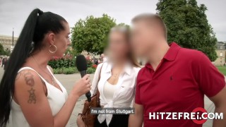 HITZEFREI Texas Patti Hunts Down Amateur Couple For Hardcore Outdoor Sex
