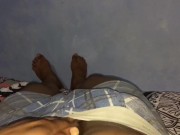 Preview 3 of Jamaican Man Massages His Banana Cock Until He Explodes on Himself!!