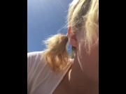 Preview 6 of Teen masturbates outside on balcony