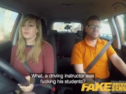 Preview 5 of Fake Driving School 34F Boobs Bouncing in driving lesson